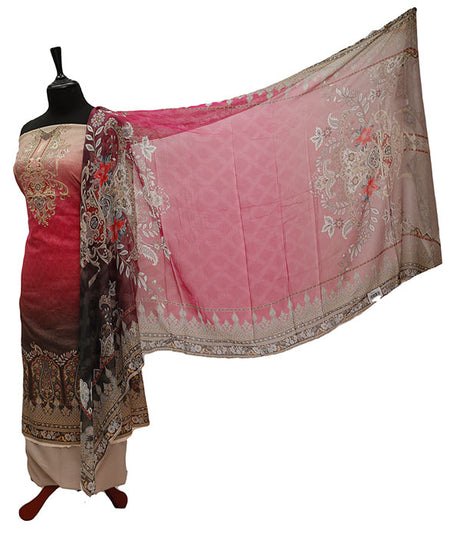 Floraison DP/Lawn Chi/Dupatta`21 D#3219 (Brown)