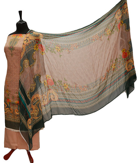 Floraison DP/Lawn Chi/Dupatta`21 D#3230 (Peach)