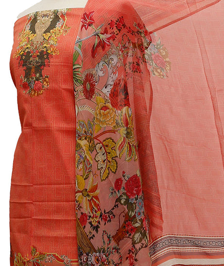Floraison DP/Lawn Chi/Dupatta`21 D#3231 (Carrot)
