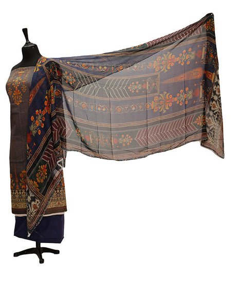 Floraison DP/Lawn Chi/Dupatta`21 D#3234 (Blue)