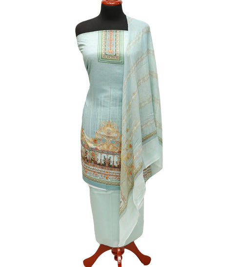 Floraison Print Lawn`22 D#7143 L Sea Green