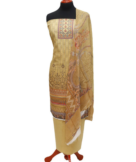 Floraison Print Lawn`22 D#7145 Golden