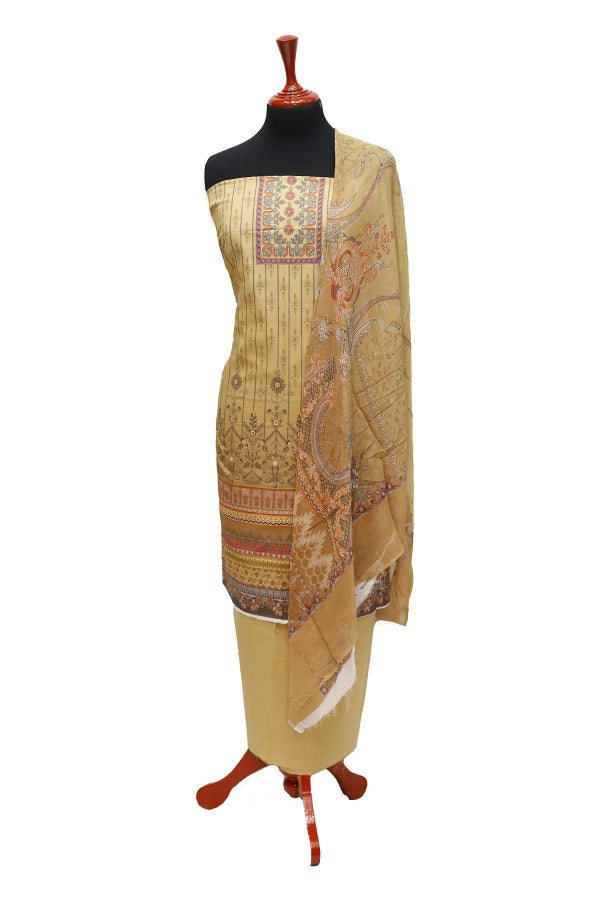 Floraison Print Lawn`22 D#7145 Golden