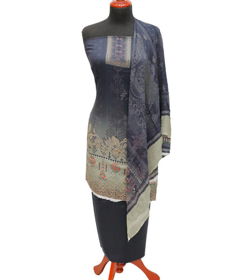 Floraison Print Lawn`22 D#7153 Black