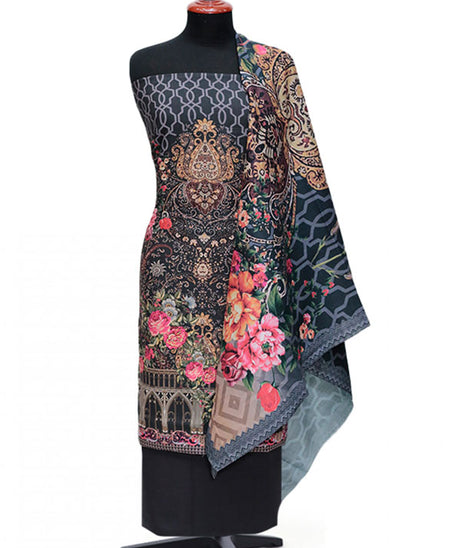 Floraison Slub Linen'24 D#5 (BLACK)