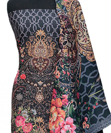 Floraison Slub Linen'24 D#5 (BLACK)