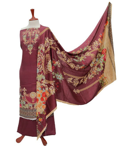 Floraison Twill Linen`20 D#4652 Maroon