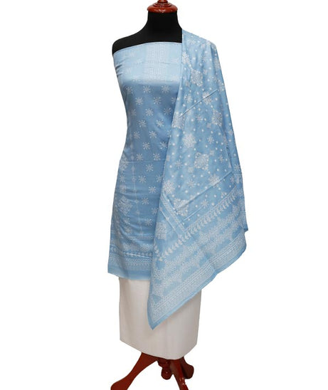Friha &amp; Farha Naz Lawn`22 D#830 Blue Grey