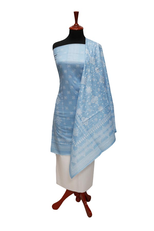 Friha &amp; Farha Naz Lawn`22 D#830 Blue Grey