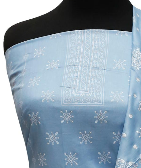 Friha &amp; Farha Naz Lawn`22 D#830 Blue Grey