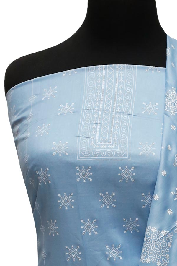 Friha &amp; Farha Naz Lawn`22 D#830 Blue Grey