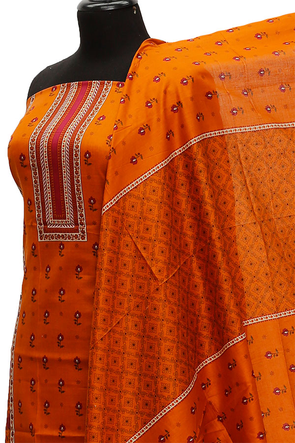 Friha &amp; Farha Naz Lawn D#64 (Orange)