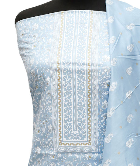 Friha &amp; Farha Naz Lawn`22 D#69 Sky Blue