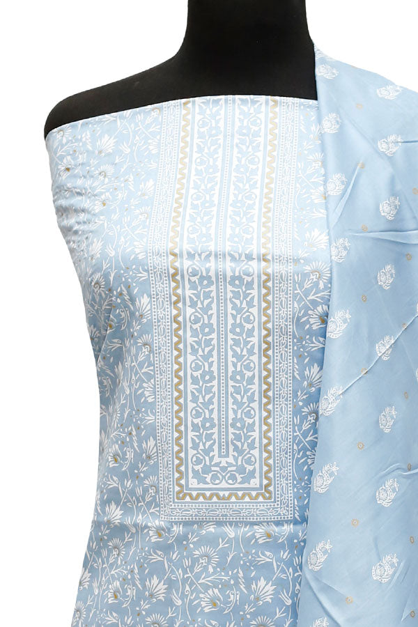 Friha &amp; Farha Naz Lawn`22 D#69 Sky Blue
