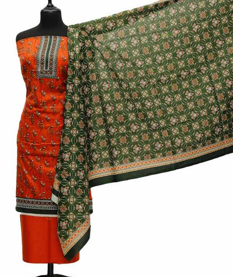 Friha &amp; Farha Naz Lawn D#123 (Rust)
