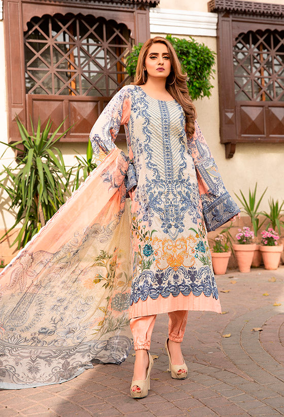 Libaas Exclusive Emb Lawn'22 D#5-B