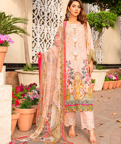 Libaas Exclusive Emb Lawn'22 D#7-B