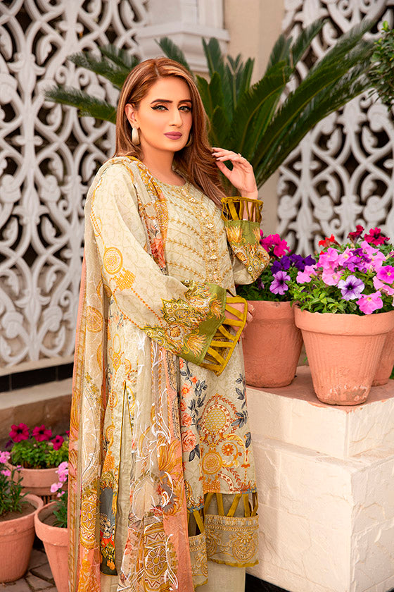 Libaas Exclusive Emb Lawn'22 D#7-A