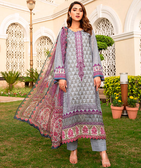 Libaas Exclusive Emb Lawn'22 D#8-A