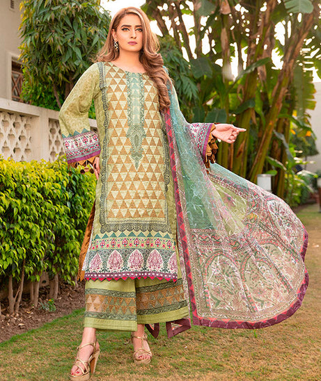 Libaas Exclusive Emb Lawn'22 D#8-B
