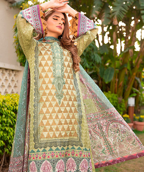 Libaas Exclusive Emb Lawn'22 D#8-B