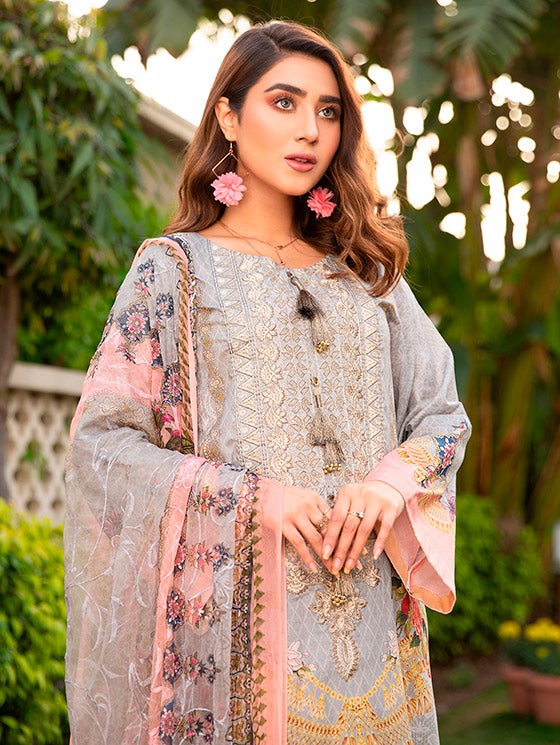 Libaas Exclusive Emb Lawn'22 D#3-B