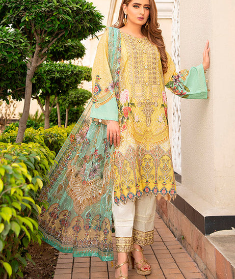Libaas Exclusive Emb Lawn'22 D#3-A