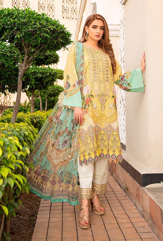 Libaas Exclusive Emb Lawn'22 D#3-A