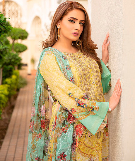Libaas Exclusive Emb Lawn'22 D#3-A