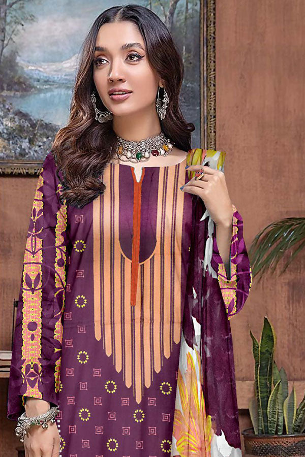 Gold Line Katan Lawn C/Dupatta`22 D#91