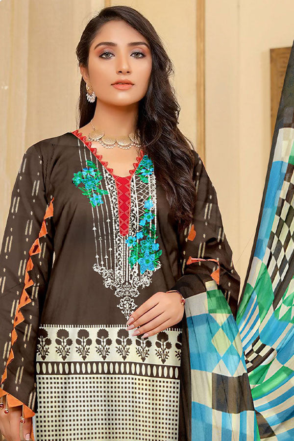 Gold Line Katan Lawn C/Dupatta`22 D#92-A