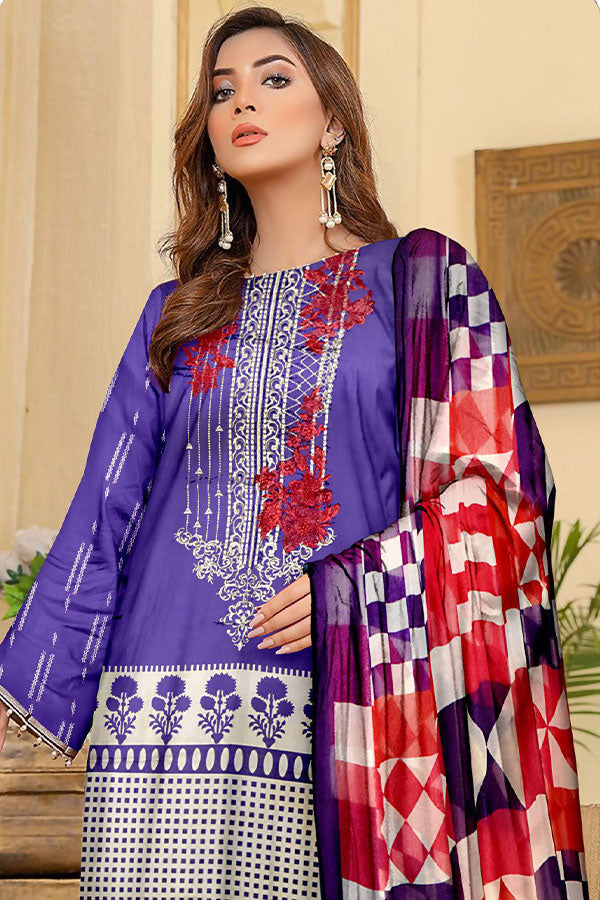 Gold Line Katan Lawn C/Dupatta`22 D#92-B