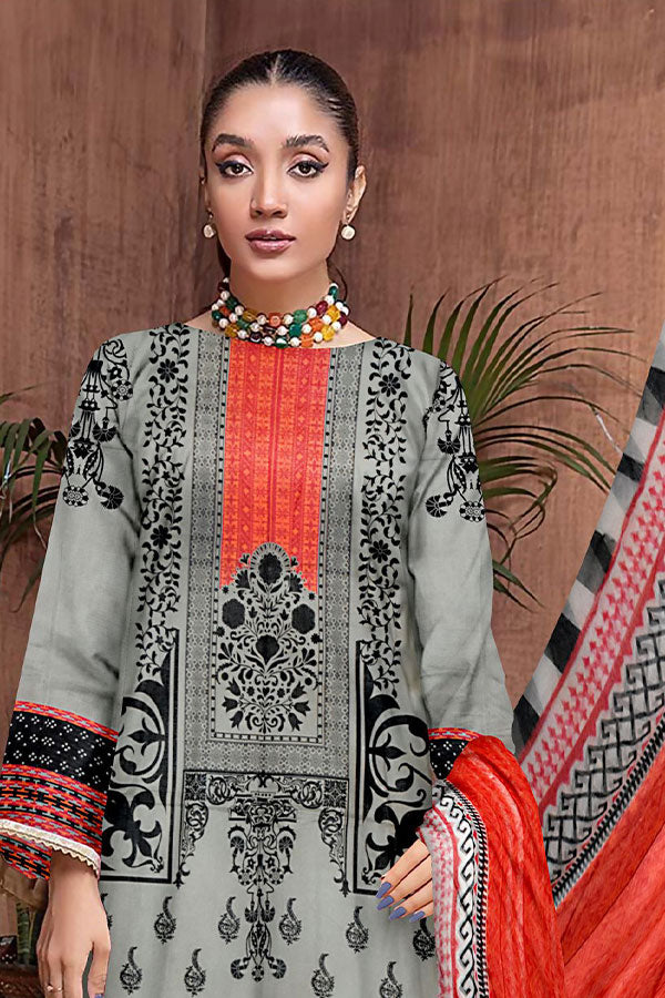 Gold Line Katan Lawn C/Dupatta`22 D#95