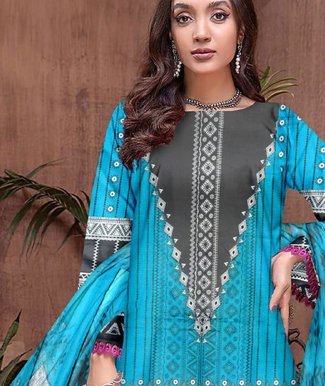Gold Line Katan Lawn C/Dupatta`22 D#99
