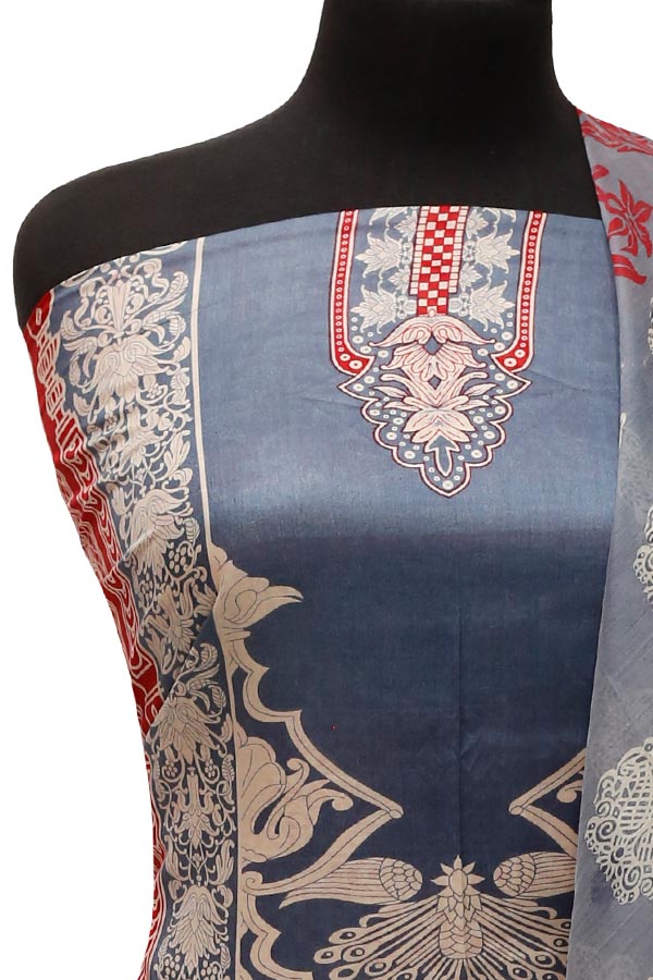 Grace Designer Lawn`22 D#524 Red