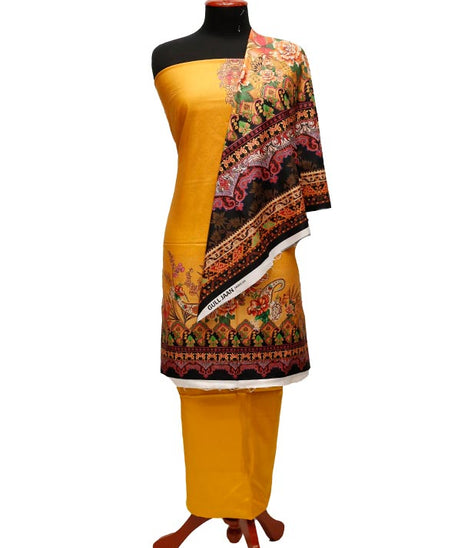 Gul Jaan Digital Linen`22 D#3543 Yellow