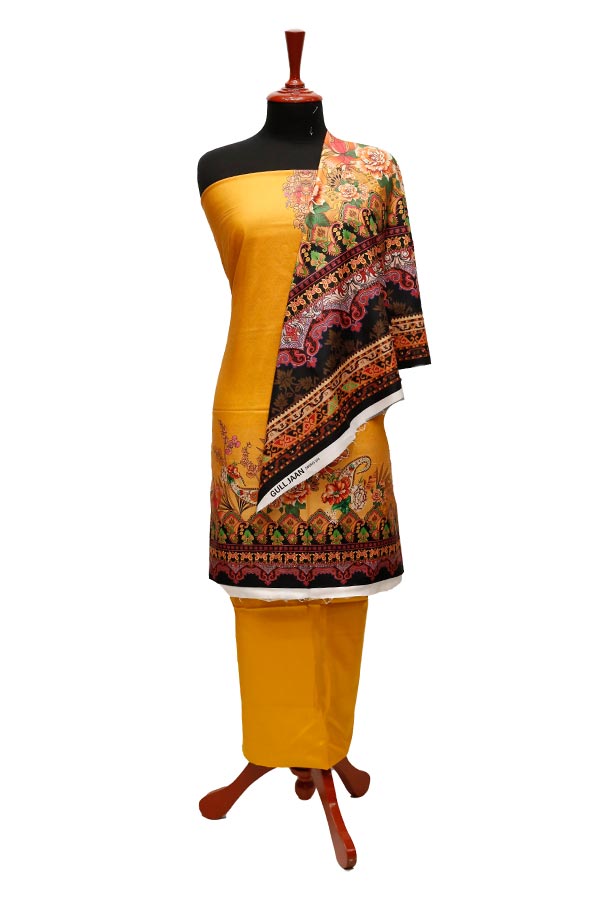 Gul Jaan Digital Linen`22 D#3543 Yellow