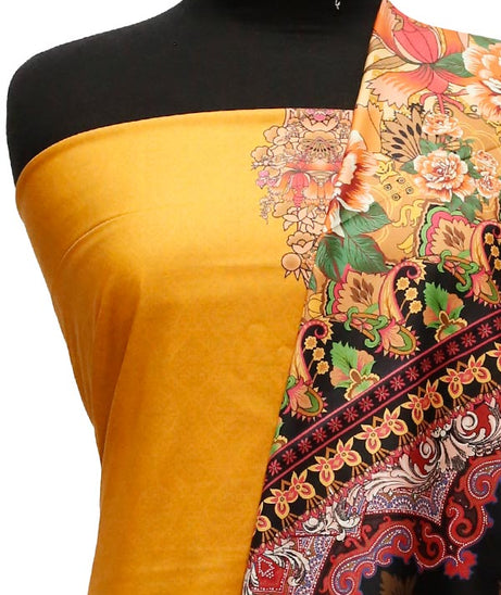 Gul Jaan Digital Linen`22 D#3543 Yellow
