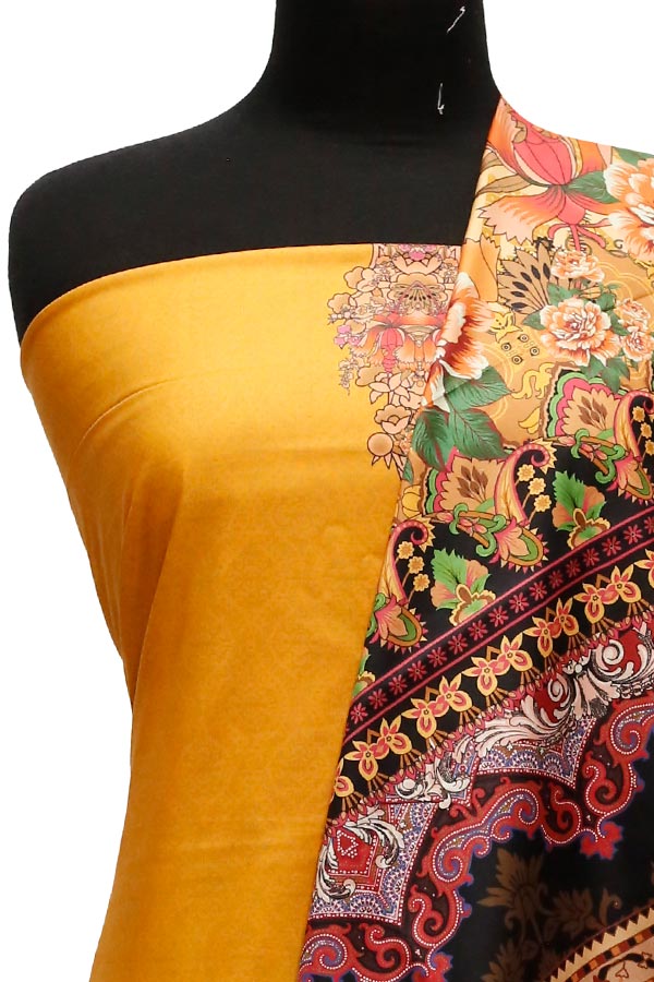 Gul Jaan Digital Linen`22 D#3543 Yellow