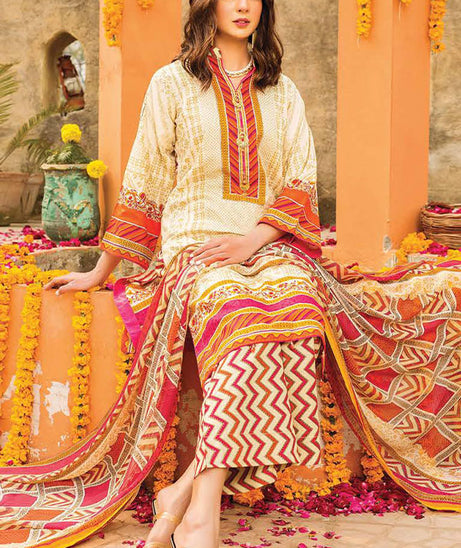 Gul-e-Jaan P/Lawn`22 D#1803 Orange