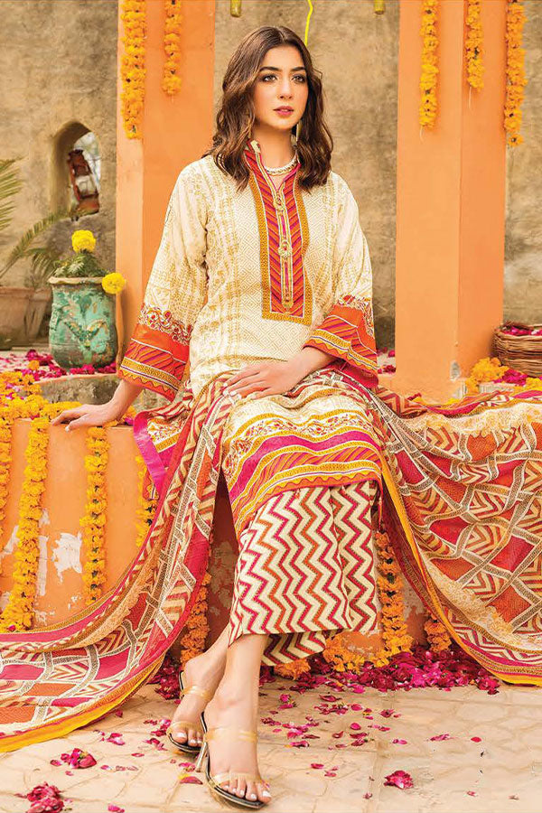 Gul-e-Jaan P/Lawn`22 D#1803 Orange