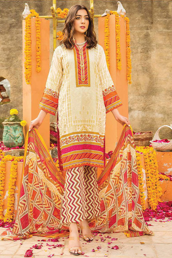 Gul-e-Jaan P/Lawn`22 D#1803 Orange