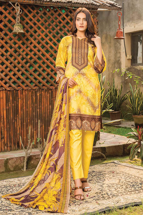 Gul-e-Jaan P/Lawn`22 D#1804 Yellow
