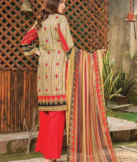 Gul-e-Jaan P/Lawn`22 D#1805 Red