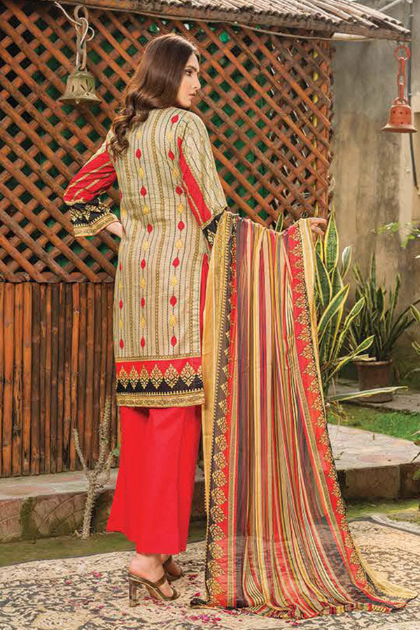 Gul-e-Jaan P/Lawn`22 D#1805 Red