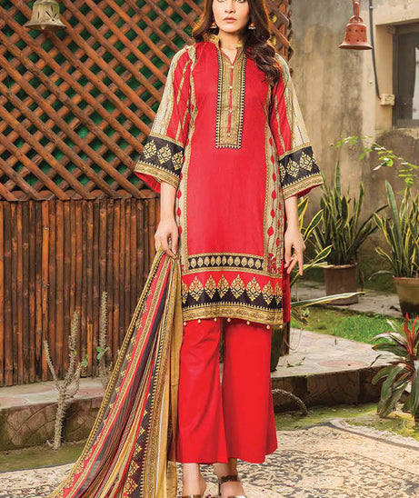 Gul-e-Jaan P/Lawn`22 D#1805 Red