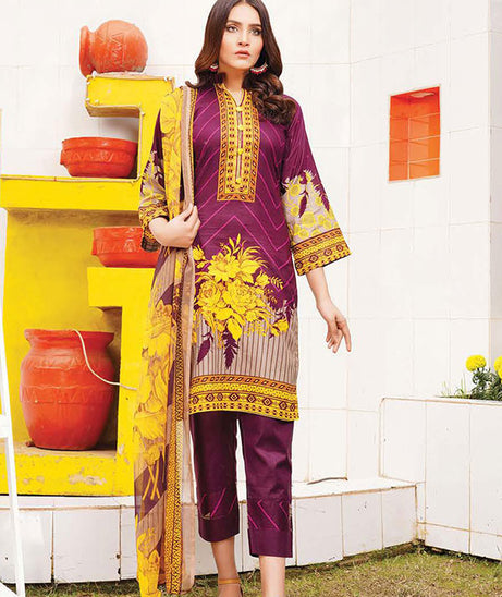 Gul-e-Jaan P/Lawn`22 D#1806 Purple