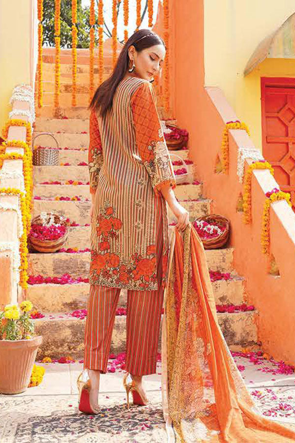 Gul-e-Jaan P/Lawn`22 D#1808 Orange