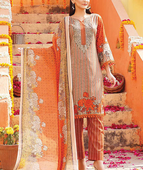 Gul-e-Jaan P/Lawn`22 D#1808 Orange