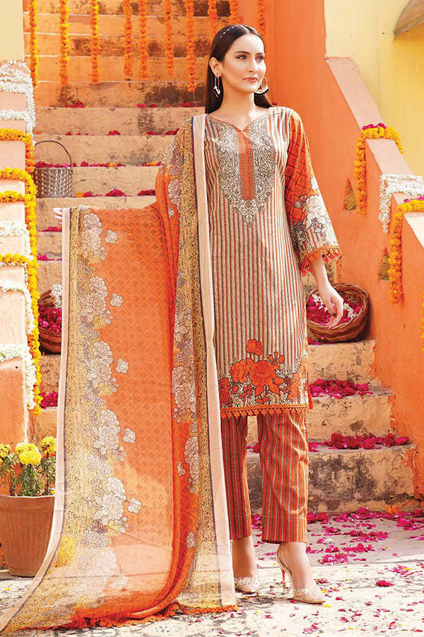 Gul-e-Jaan P/Lawn`22 D#1808 Orange